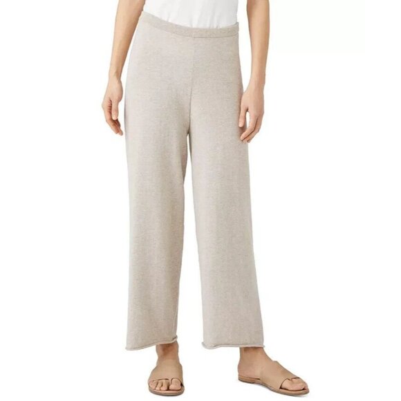 Eileen Fisher Organic Cotton Cropped Pants Petite Medium PM - Picture 3 of 4